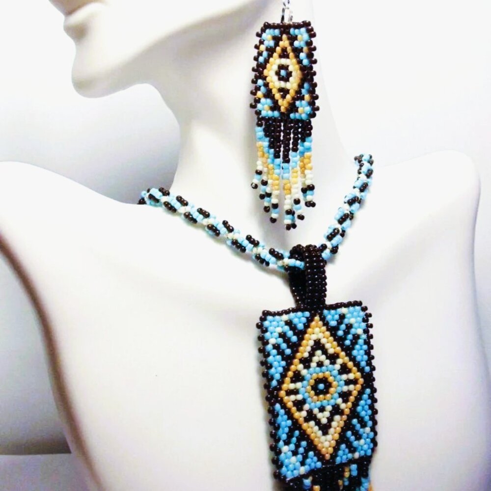 Native Inspired Necklace & Earrings Set